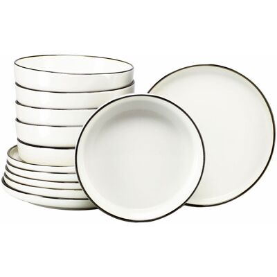 CreaTable Nordic Festive - Tafelservice 12-tlg; cremeweiß CreaTable Nordic Festive - Tafelservice 12-tlg; cremeweiß