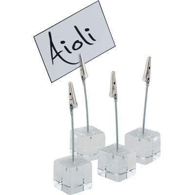 APS Kartenhalter Acryl; 3x3x12 cm (LxBxH); weiß; 4 Stück / Pack APS Kartenhalter Acryl; 3x3x12 cm (LxBxH); weiß; 4 Stück / Pack