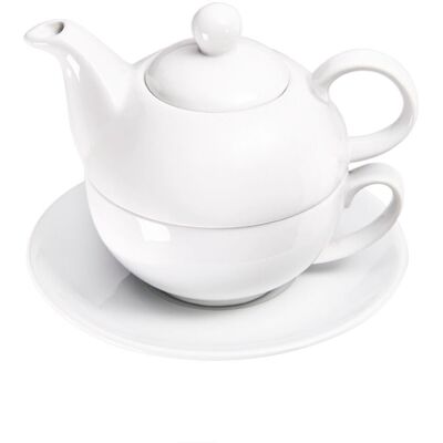 Stalgast Serie Isabell Teekanne mit Teetasse; 350 ml, 17x13.5 cm (BxH); weiß Stalgast Serie Isabell Teekanne mit Teetasse; 350 ml, 17x13.5 cm (BxH); weiß