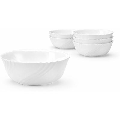 Bormioli Rocco Schale Ebro 23cm; 2500 ml, 23x23x23x9.5 cm (LxBxØxH); weiß; rund; 6 Stück / Pack Bormioli Rocco Schale Ebro 23cm; 2500 ml, 23x23x23x9.5 cm (LxBxØxH); weiß; rund; 6 Stück / Pack