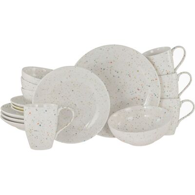 CREATABLE Confetti 16-tlg. Kombiservice - Weiß, Bunte Punkte CREATABLE Confetti 16-tlg. Kombiservice - Weiß, Bunte Punkte