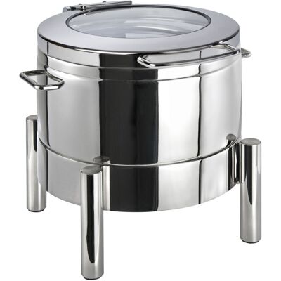 APS Chafing Dish PREMIUM, rund; 10000 ml, 45x47.5x40 cm (BxTxH); silber; rechteckig APS Chafing Dish PREMIUM, rund; 10000 ml, 45x47.5x40 cm (BxTxH); silber; rechteckig