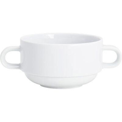 Kahla Suppen-Obertasse System Plus stapelbar; 260 ml, 9.3x5.5 cm (ØxH); weiß; rund; 6 Stück / Pack Kahla Suppen-Obertasse System Plus stapelbar; 260 ml, 9.3x5.5 cm (ØxH); weiß; rund; 6 Stück / Pack