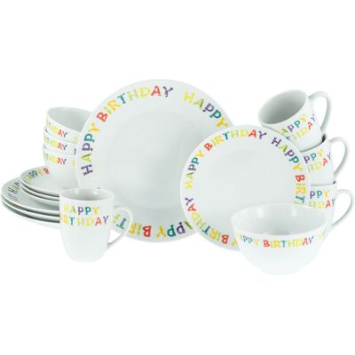 Creatable Happy Birthday 16-tlg. Geschirrset - Essen & Trinken Creatable Happy Birthday 16-tlg. Geschirrset - Essen & Trinken
