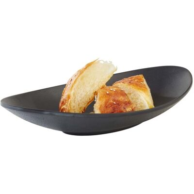 APS Dip-Schale ZEN, Melamin; 250 ml, 25x13.5x4 cm (LxBxH); schwarz; dreieckig APS Dip-Schale ZEN, Melamin; 250 ml, 25x13.5x4 cm (LxBxH); schwarz; dreieckig