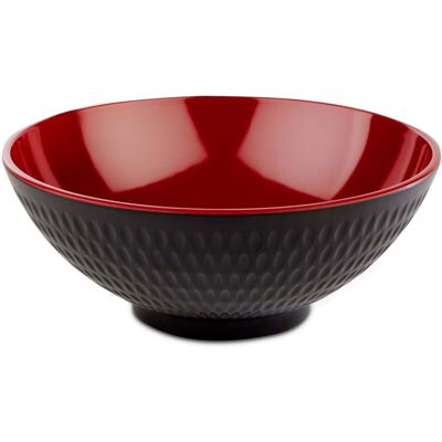 APS Asia Plus Melamin Salatschüssel - 8cm H, 20cm Ø, Rot & Schwarz - Salatschüssel APS Asia Plus Melamin Salatschüssel - 8cm H, 20cm Ø, Rot & Schwarz - Salatschüssel