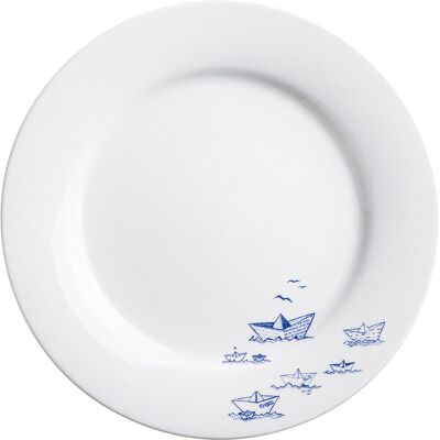 Kahla Speiseteller Ahoi Marie Schiffe; 26.8x2.5 cm (ØxH); blau; rund; 6 Stück / Pack Kahla Speiseteller Ahoi Marie Schiffe; 26.8x2.5 cm (ØxH); blau; rund; 6 Stück / Pack