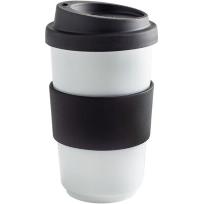 Kahla Becher + Trinkdeckel + Banderole fillit; 400 ml, 8x13 cm (ØxH); schwarz; rund Kahla Becher + Trinkdeckel + Banderole fillit; 400 ml, 8x13 cm (ØxH); schwarz; rund