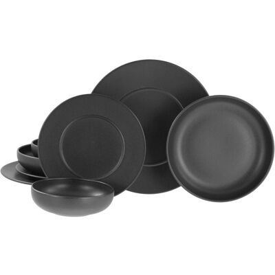 CreaTable Unico Schwarz - Tellerset 8-tlg; schwarz CreaTable Unico Schwarz - Tellerset 8-tlg; schwarz
