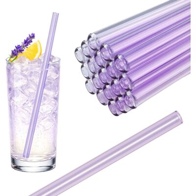 Gastro Pionier 50x Glas Trinkhalme farbig; 8x23 cm (ØxL); lavendel; 50 Stück / Pack Gastro Pionier 50x Glas Trinkhalme farbig; 8x23 cm (ØxL); lavendel; 50 Stück / Pack