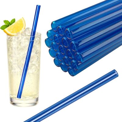 Gastro Pionier 50x Glas Trinkhalme farbig; 0.8x20 cm (ØxL); blau; 50 Stück / Pack Gastro Pionier 50x Glas Trinkhalme farbig; 0.8x20 cm (ØxL); blau; 50 Stück / Pack