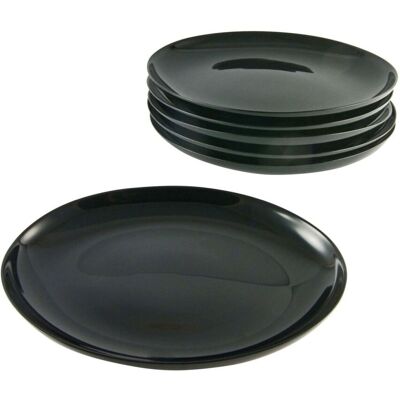 CreaTable Italien Party black - Barbecueteller 33 cm 6-tlg; 33x3 cm (ØxH); schwarz; oval; 6 Stück / Pack CreaTable Italien Party black - Barbecueteller 33 cm 6-tlg; 33x3 cm (ØxH); schwarz; oval; 6 Stück / Pack
