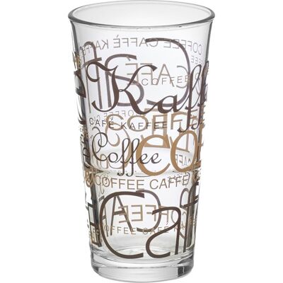 Bormioli Rocco Longdrinkbecher Latte Macchiato Dekor Coffee 37cl; 370 ml, 7.8x14.5 cm (ØxH); transparent/braun/beige; 12 Stück / Pack Bormioli Rocco Longdrinkbecher Latte Macchiato Dekor Coffee 37cl; 370 ml, 7.8x14.5 cm (ØxH); transparent/braun/beige; 12 Stück / Pack