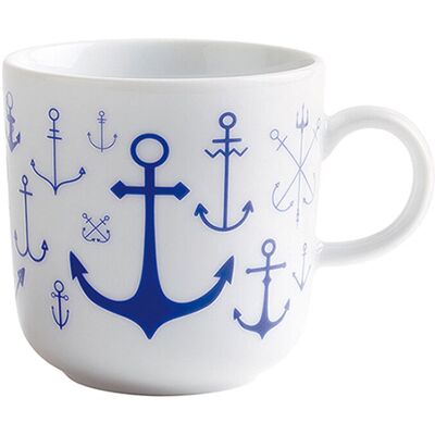Kahla Kaffeebecher Ahoi Marie Anker; 8.8x8.9 cm (ØxH); blau; 6 Stück / Pack Kahla Kaffeebecher Ahoi Marie Anker; 8.8x8.9 cm (ØxH); blau; 6 Stück / Pack