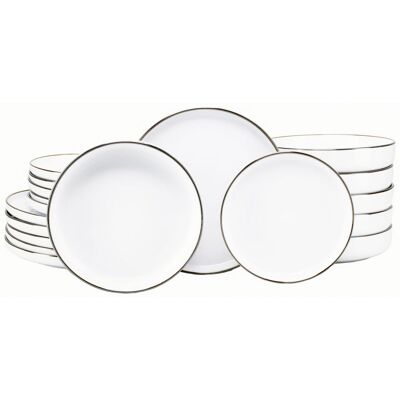 CreaTable Nordic Festive - Tellerset 18-tlg; weiß CreaTable Nordic Festive - Tellerset 18-tlg; weiß