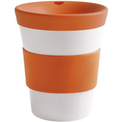 Kahla Becher + Trinkdeckel + Banderole cupit; 420 ml, 11.4 cm (H); orange; rund Kahla Becher + Trinkdeckel + Banderole cupit; 420 ml, 11.4 cm (H); orange; rund