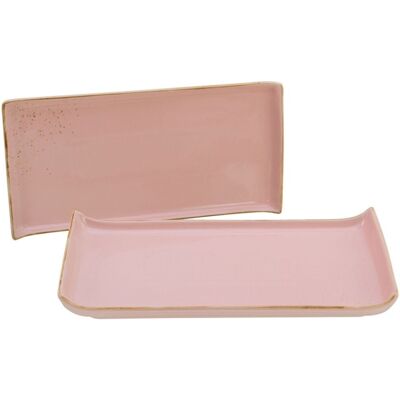 Creatable Nature Collection Servierplatte - 16,5x33cm, rosa, Steinzeug Creatable Nature Collection Servierplatte - 16,5x33cm, rosa, Steinzeug