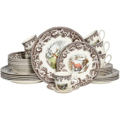 CreaTable Haydon Grove 30-teiliges Kombiservice - Landhausstil Tiermotive CreaTable Haydon Grove 30-teiliges Kombiservice - Landhausstil Tiermotive