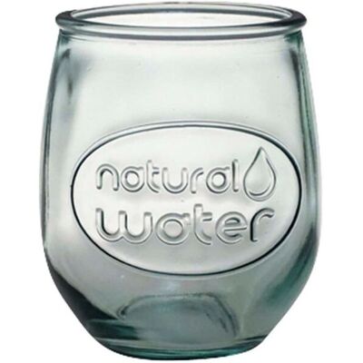 Vidrios Trinkglas 'Natural Water' oval, 0,4 l, aus Recyclingglas; 0.4 ml, 9x10.5 cm (ØxH); transparent Vidrios Trinkglas 'Natural Water' oval, 0,4 l, aus Recyclingglas; 0.4 ml, 9x10.5 cm (ØxH); transparent