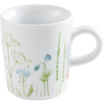 Kahla Espresso-Obertasse Wildblume; 80 ml, 5.4x6.2 cm (ØxH); weiß/blau/grün; rund; 6 Stück / Pack Kahla Espresso-Obertasse Wildblume; 80 ml, 5.4x6.2 cm (ØxH); weiß/blau/grün; rund; 6 Stück / Pack