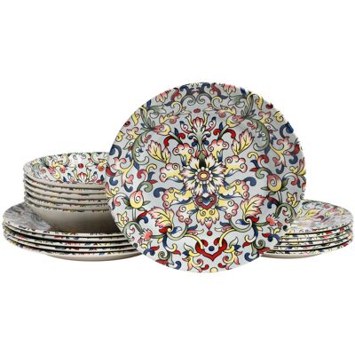 CreaTable Arabesque WL - Tellerset 18-tlg; mehrfarbig CreaTable Arabesque WL - Tellerset 18-tlg; mehrfarbig
