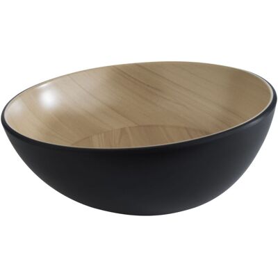 APS Schale FRIDA, Melamin, rund; 1000 ml, 21.5x21.5x21.5x8.5 cm (LxBxØxH); beige/schwarz; rund APS Schale FRIDA, Melamin, rund; 1000 ml, 21.5x21.5x21.5x8.5 cm (LxBxØxH); beige/schwarz; rund