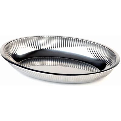 APS Schale, Edelstahl, Struktur; 800 ml, 26.5x18.5x5 cm (LxBxH); silber; oval APS Schale, Edelstahl, Struktur; 800 ml, 26.5x18.5x5 cm (LxBxH); silber; oval