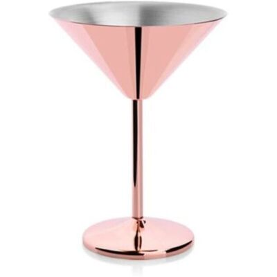Stalgast Martini-Glas, Edelstahl, kupferfarben, 0,250 Liter; 250 ml, 16.2x12 cm (HxØ); kupfer; 2 Stück / Pack Stalgast Martini-Glas, Edelstahl, kupferfarben, 0,250 Liter; 250 ml, 16.2x12 cm (HxØ); kupfer; 2 Stück / Pack