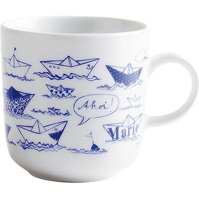 Kahla Kaffeebecher Ahoi Marie Schiffe; 8.8x8.9 cm (ØxH); blau; 6 Stück / Pack Kahla Kaffeebecher Ahoi Marie Schiffe; 8.8x8.9 cm (ØxH); blau; 6 Stück / Pack