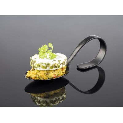 APS Gourmetlöffel PETIT, 18/8 Edelstahl; 12 cm (L); schwarz APS Gourmetlöffel PETIT, 18/8 Edelstahl; 12 cm (L); schwarz
