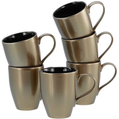 CreaTable Golden Days - Kaffeebecher 6-tlg; schwarz; 6 Stück / Pack CreaTable Golden Days - Kaffeebecher 6-tlg; schwarz; 6 Stück / Pack