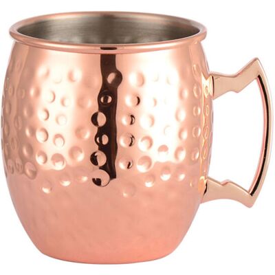 Stalgast Moscow Mule Becher, Edelstahl, gehämmert, kupferfarben, 0,500 Liter; 10x9.2 cm (HxØ); kupfer Stalgast Moscow Mule Becher, Edelstahl, gehämmert, kupferfarben, 0,500 Liter; 10x9.2 cm (HxØ); kupfer