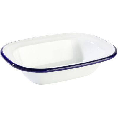 APS Schale ENAMELWARE, emailliertes Stahlblech; 200 ml, 16x12x3.5 cm (LxBxH); blau/weiß; rechteckig APS Schale ENAMELWARE, emailliertes Stahlblech; 200 ml, 16x12x3.5 cm (LxBxH); blau/weiß; rechteckig