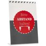 APS Hinweisschild Abstand Spati deutschsprachig; 21x30x7 cm (BxHxT); weiß/rot/grau