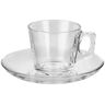 Pasabahçe Kaffee- Ober- und Untertasse Vela; 195ml, 8.5x7 cm (ØxH); transparent; 6 Stück / Packung