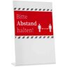 APS Hinweisschild Abstand Admon deutschsprachig; 21x30x7 cm (BxHxT); weiß/rot/grau