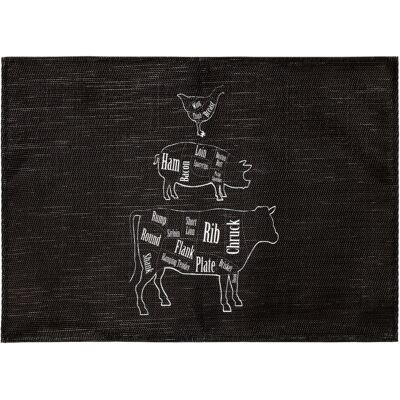 ERWIN M. Tischset Tenoris Animal; 33x45 cm (BxL); schwarz; 4 Stück / Pack ERWIN M. Tischset Tenoris Animal; 33x45 cm (BxL); schwarz; 4 Stück / Pack