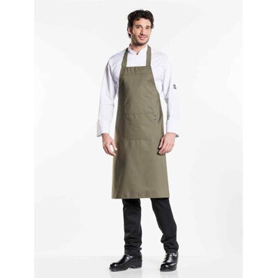 Chaud Devant Latzschürze Dark Olive W75 – L100; 100x75 cm (LxB); oliv Chaud Devant Latzschürze Dark Olive W75 – L100; 100x75 cm (LxB); oliv