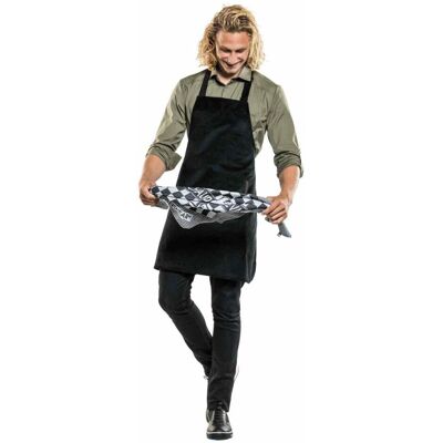 Chaud Devant Latzschürze Base Black Velvet W70–L85; 85x70 cm (LxB); schwarz Chaud Devant Latzschürze Base Black Velvet W70–L85; 85x70 cm (LxB); schwarz