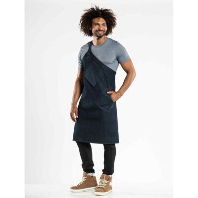 Chaud Devant Latzschürze Skew Blue Denim W85 – L85; 85x85 cm (LxB); denim dunkel Chaud Devant Latzschürze Skew Blue Denim W85 – L85; 85x85 cm (LxB); denim dunkel