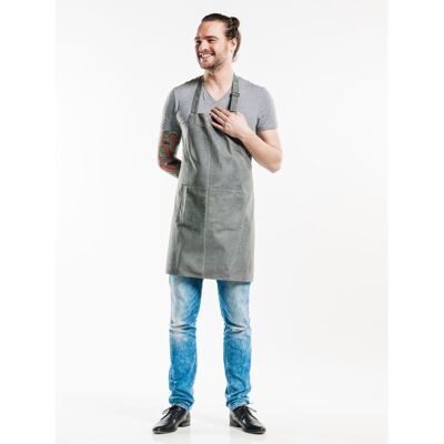 Chaud Devant Latzschürze Base Grey Denim W70 – L75; 75x70 cm (LxB); grau Chaud Devant Latzschürze Base Grey Denim W70 – L75; 75x70 cm (LxB); grau