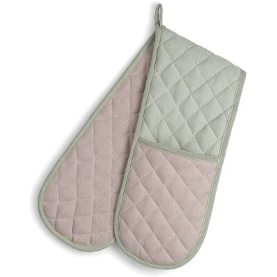 kela Doppelter Ofenhandschuh Tia 100%Baumwolle graphitgrau und hellgrau 90,0x18,0cm; 90x18 cm (LxB); grün; rechteckig kela Doppelter Ofenhandschuh Tia 100%Baumwolle graphitgrau und hellgrau 90,0x18,0cm; 90x18 cm (LxB); grün; rechteckig