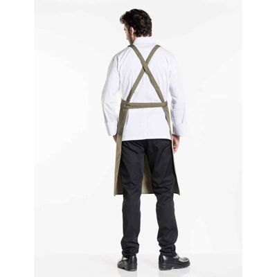 Chaud Devant Latzschürze Cross Dark Olive W85 – L100; 100x85 cm (LxB); oliv Chaud Devant Latzschürze Cross Dark Olive W85 – L100; 100x85 cm (LxB); oliv