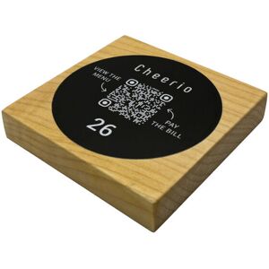 PRODUCTMATE Tischaufsteller liegend gerade mit QR-Code Aufkleber matt; 11x11 cm (BxH); ahorn/hellbraun; 25 Stück / Pack PRODUCTMATE Tischaufsteller liegend gerade mit QR-Code Aufkleber matt; 11x11 cm (BxH); ahorn/hellbraun; 25 Stück / Pack