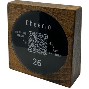 PRODUCTMATE Tischaufsteller stehend mit QR-Code Aufkleber glänzend; 8.5x8.5 cm (BxH); buche/dunkelbraun; 25 Stück / Pack PRODUCTMATE Tischaufsteller stehend mit QR-Code Aufkleber glänzend; 8.5x8.5 cm (BxH); buche/dunkelbraun; 25 Stück / Pack