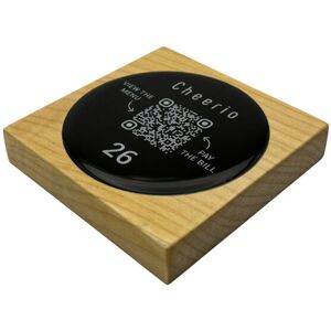 PRODUCTMATE Tischaufsteller liegend gerade mit QR-Code Aufkleber glänzend; 8.5x8.5 cm (BxH); ahorn/hellbraun; 25 Stück / Pack PRODUCTMATE Tischaufsteller liegend gerade mit QR-Code Aufkleber glänzend; 8.5x8.5 cm (BxH); ahorn/hellbraun; 25 Stück / Pack