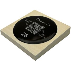 PRODUCTMATE Tischaufsteller liegend schräg mit QR-Code Aufkleber glänzend; 11x11 cm (BxH); ahorn/weiß; 25 Stück / Pack PRODUCTMATE Tischaufsteller liegend schräg mit QR-Code Aufkleber glänzend; 11x11 cm (BxH); ahorn/weiß; 25 Stück / Pack