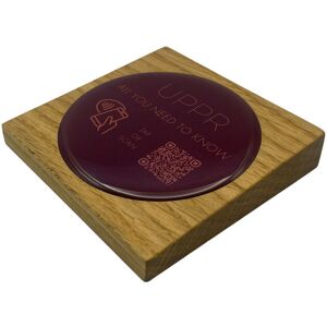 PRODUCTMATE Tischaufsteller liegend schräg mit QR-Code Aufkleber glänzend; 8.5x8.5 cm (BxH); eiche; 25 Stück / Pack PRODUCTMATE Tischaufsteller liegend schräg mit QR-Code Aufkleber glänzend; 8.5x8.5 cm (BxH); eiche; 25 Stück / Pack