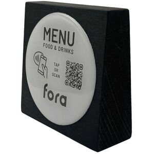 PRODUCTMATE Tischaufsteller stehend mit QR-Code Aufkleber glänzend; 8.5x8.5 cm (BxH); buche/schwarz; 25 Stück / Pack PRODUCTMATE Tischaufsteller stehend mit QR-Code Aufkleber glänzend; 8.5x8.5 cm (BxH); buche/schwarz; 25 Stück / Pack