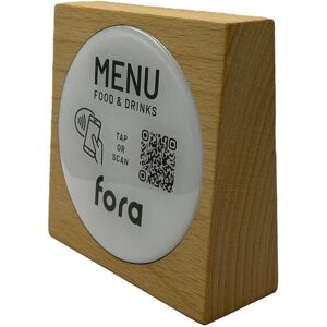 PRODUCTMATE Tischaufsteller stehend mit QR-Code Aufkleber glänzend und NFC-Chip; 11x11 cm (BxH); buche/braun; 25 Stück / Pack PRODUCTMATE Tischaufsteller stehend mit QR-Code Aufkleber glänzend und NFC-Chip; 11x11 cm (BxH); buche/braun; 25 Stück / Pack